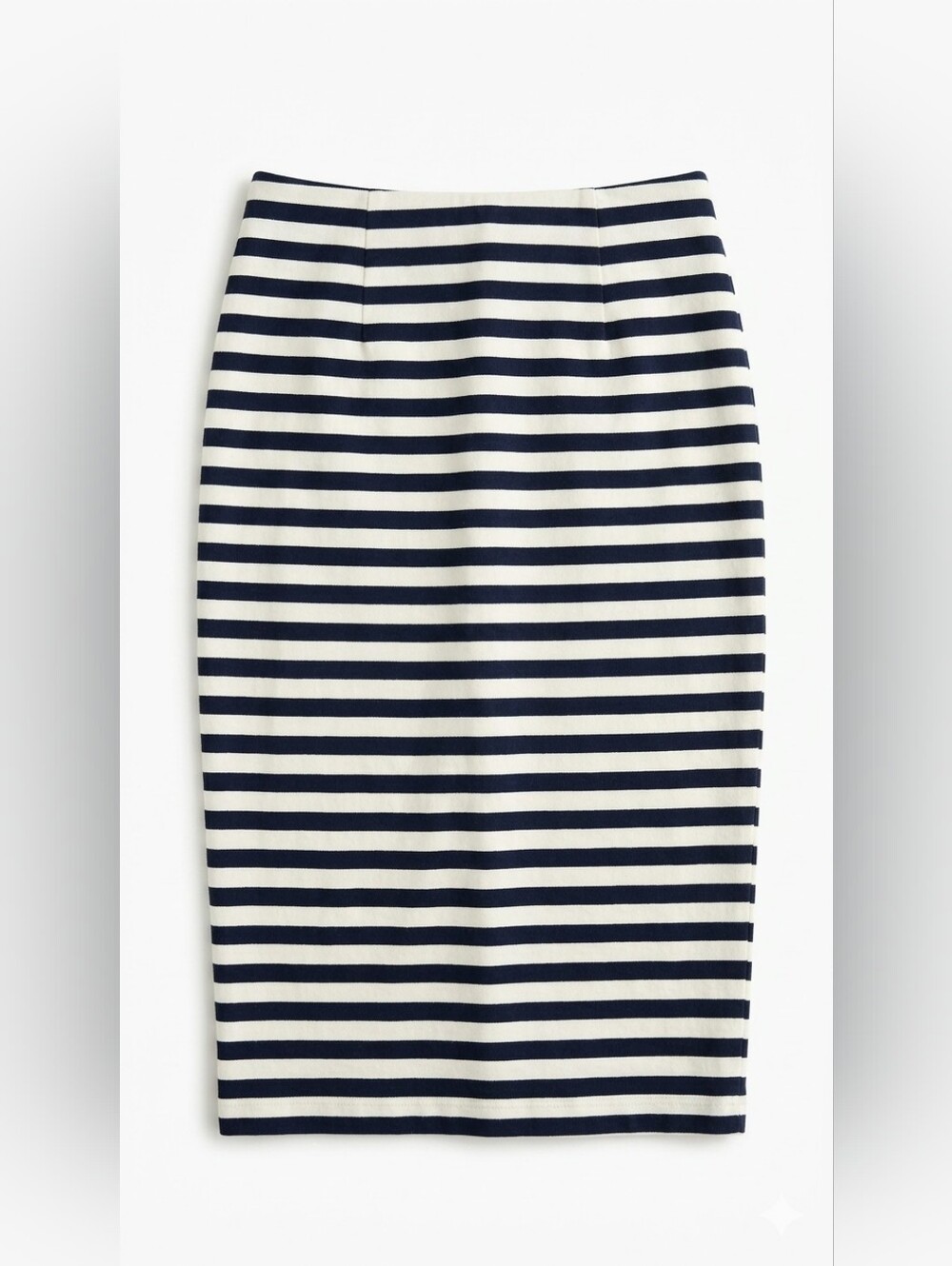 J.Crew Navy and White Striped Pencil Skirt - Size 6